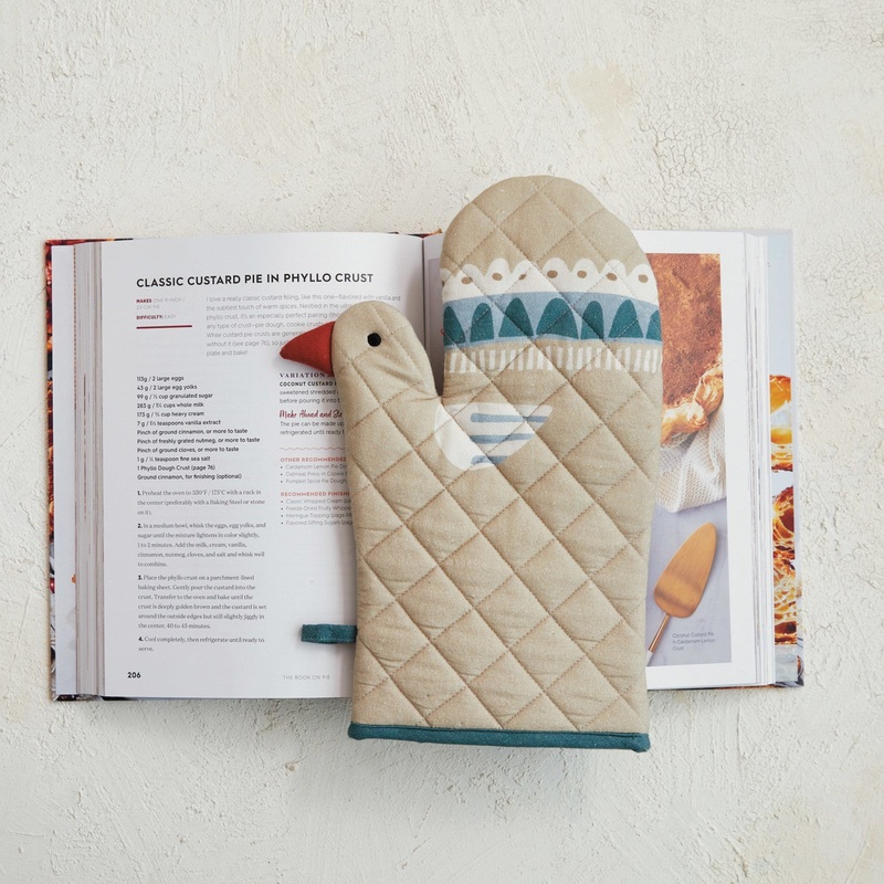 CottonPrintedDoveShapedHotMitt