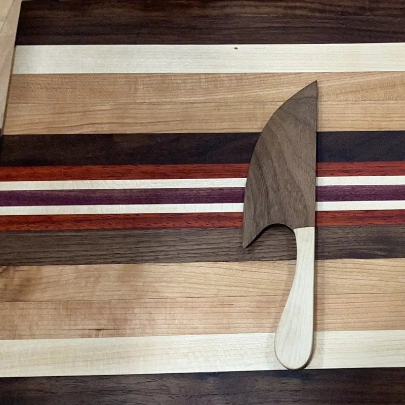 Walnut&MapleWoodCheeseKnife
