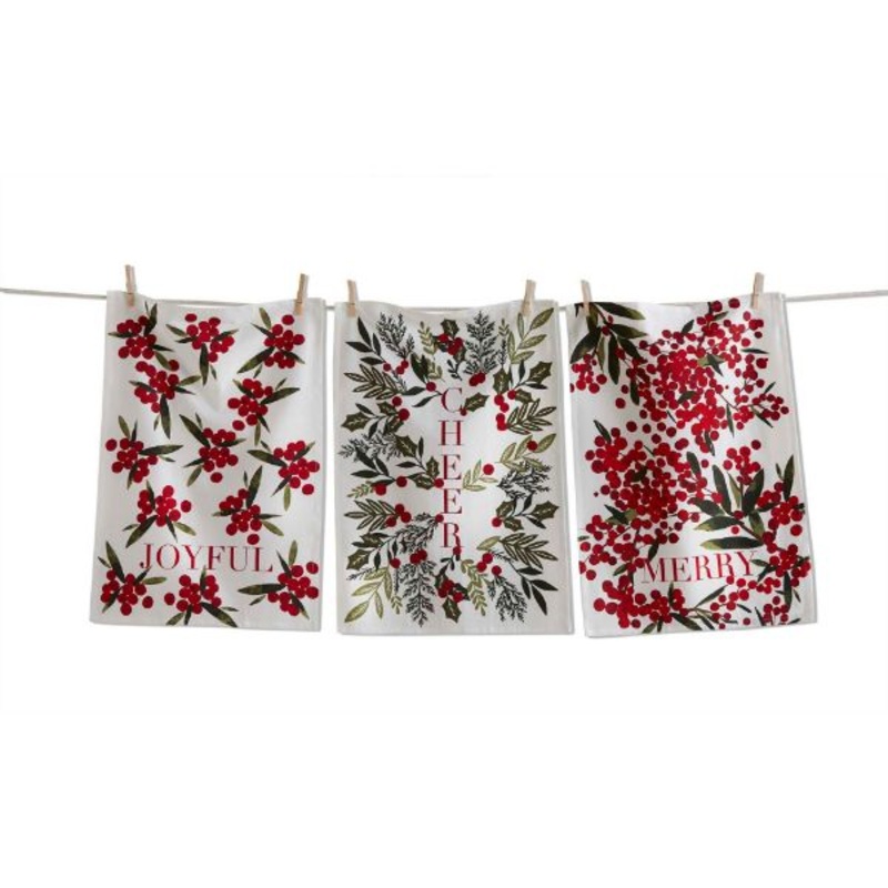 MerryCheerJoyfulSprigDishtowel