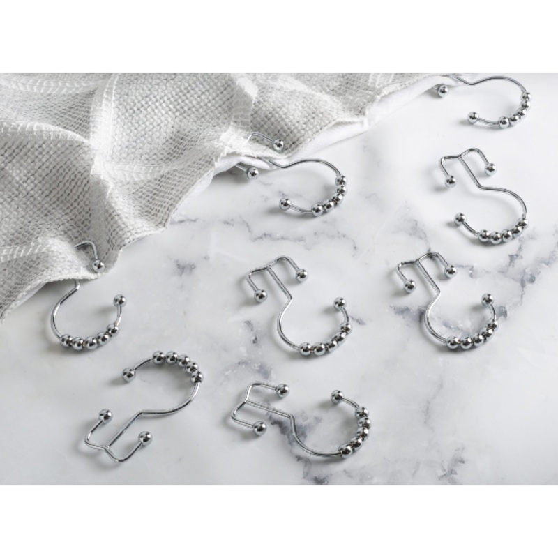 Double Shower Curtain Rings - Satin