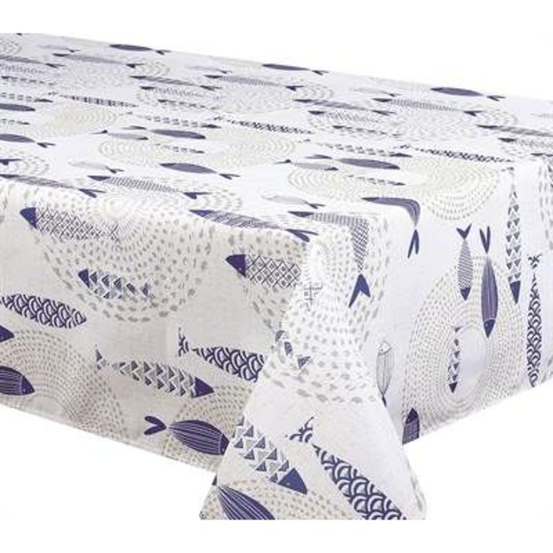Santorini Blue Tablecloth 70" Round