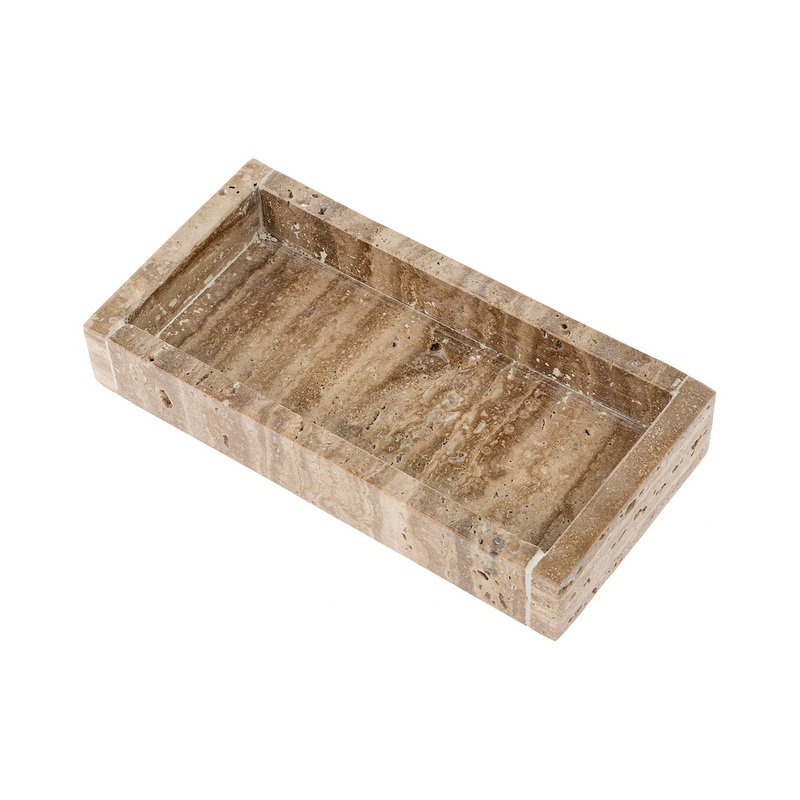 Small Rectangular Travertine Tray