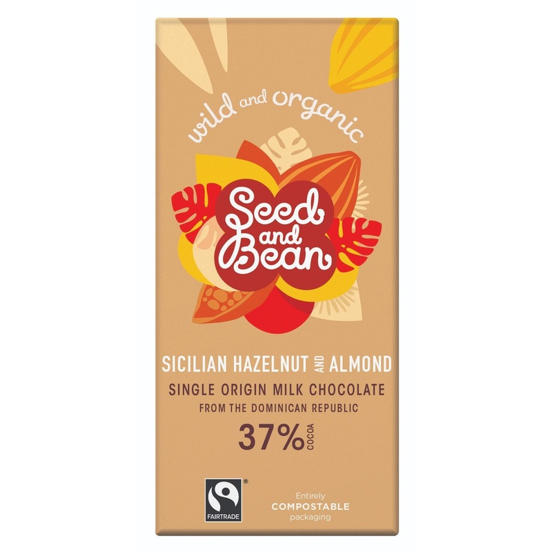 Seed and Bean - Hazelnut & Almond Milk Chocolate 37% Bar