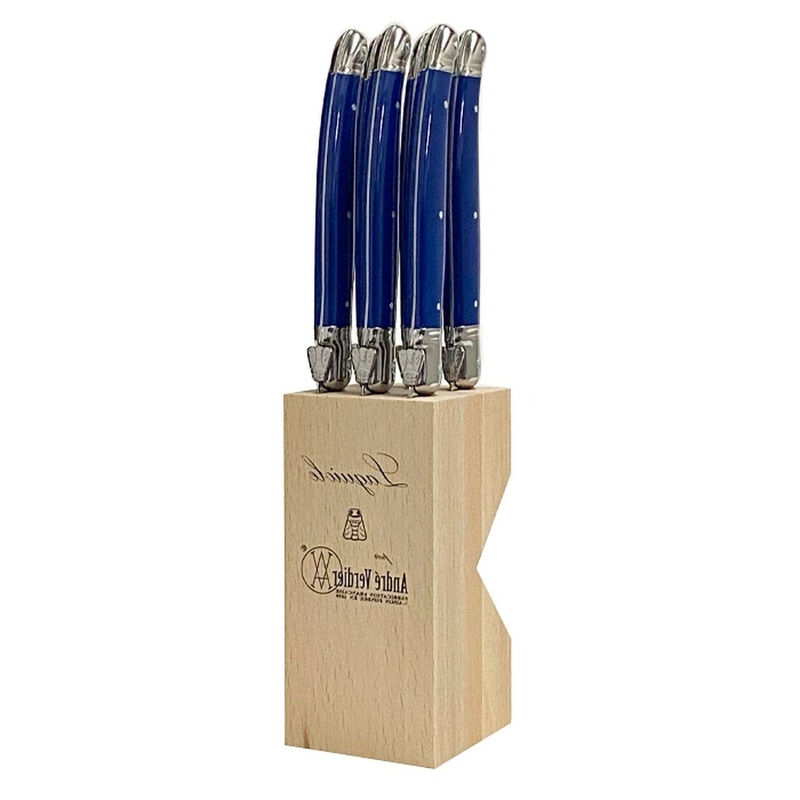 Dark Blue Laguiole Steak Knife Set