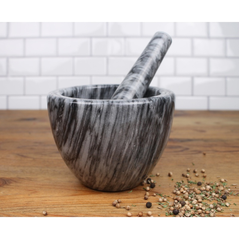 Large Grey Mortar & Pestle