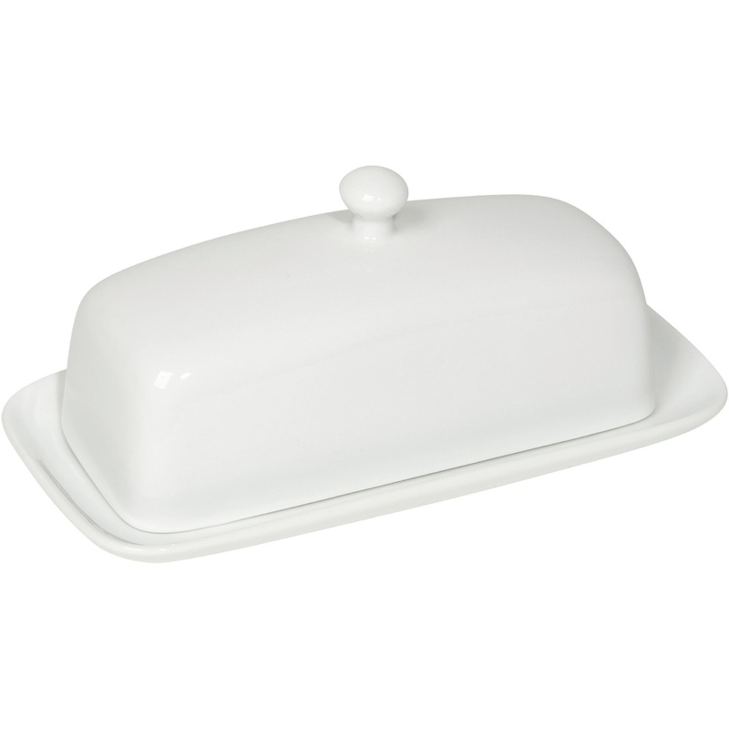 Rectangular Butter Dish - White