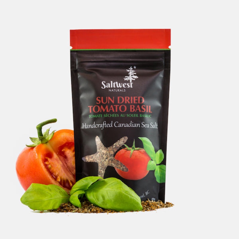 Saltwest Sundried Basil Tomato Sea Salt