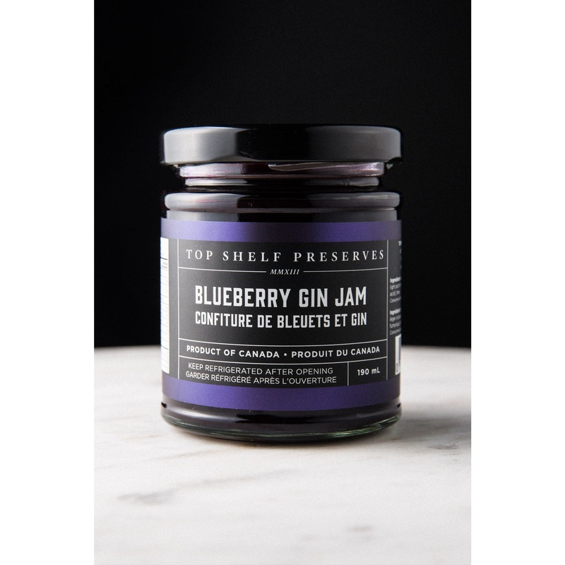 Top Shelf Preserves Blueberry Gin Jam