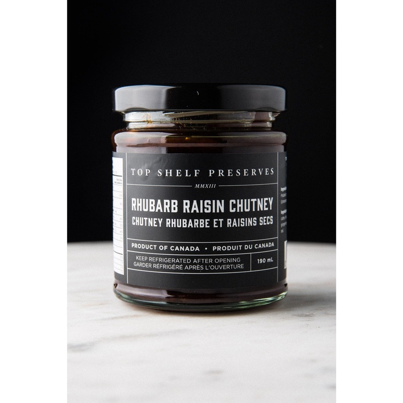 Top Shelf Preserves Rhubarb Raisin Chutney