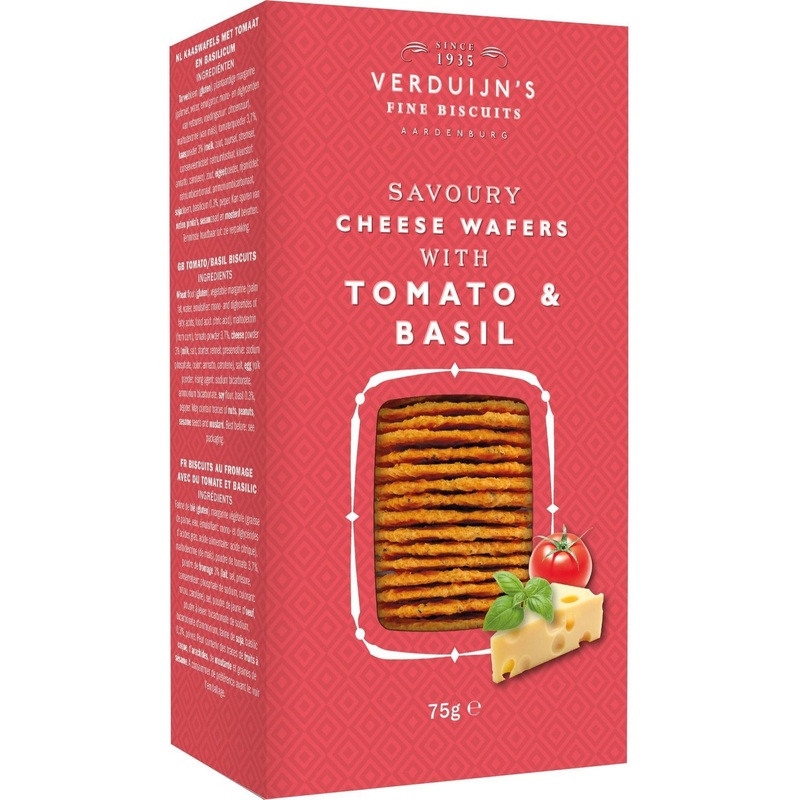 Cheese Wafers with Tomato & Basil