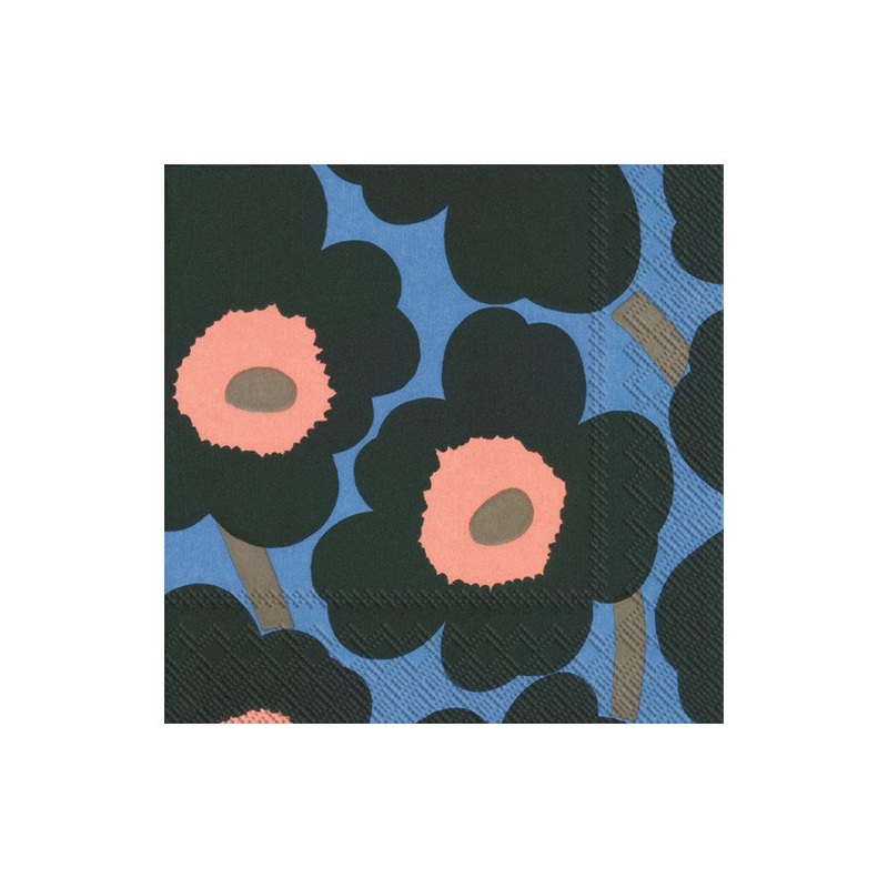 Marimekko Unikko Blue Paper Napkins - Lunch