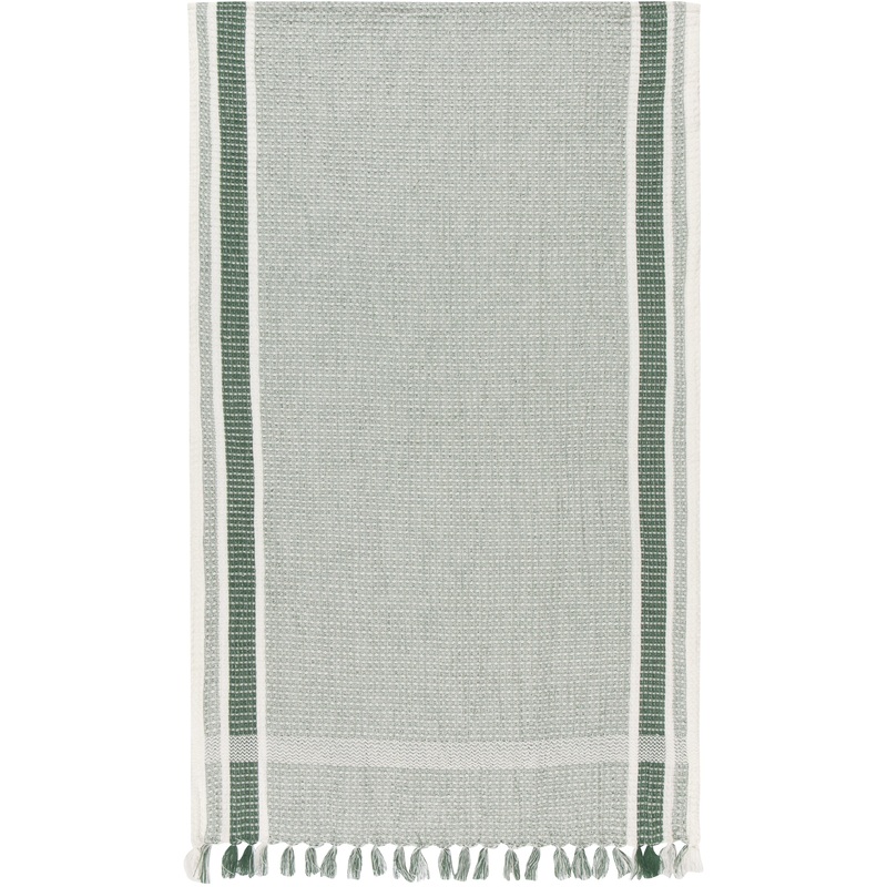 Soft Waffle Tea Towel in Green