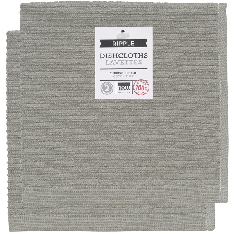 Ripple Dishcloths Set - Grey