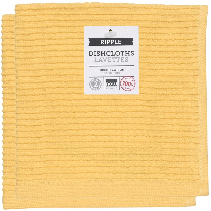 Ripple Dishcloths Set - Lemon