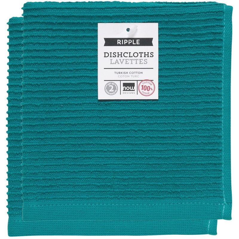 Ripple Dishcloths Set - Peacock
