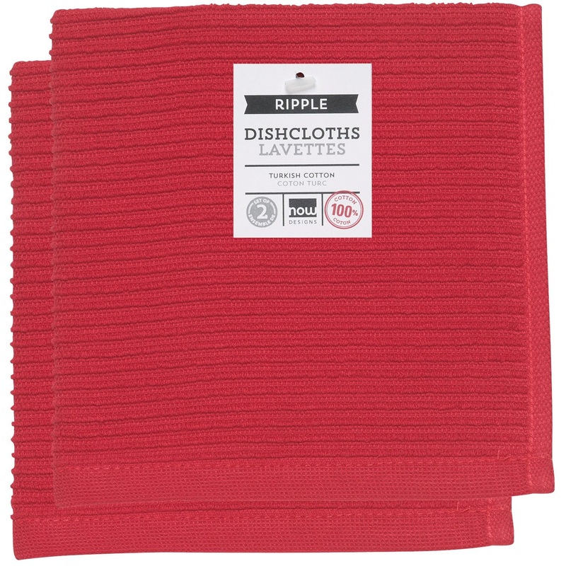 Ripple Dishcloths Set - Red