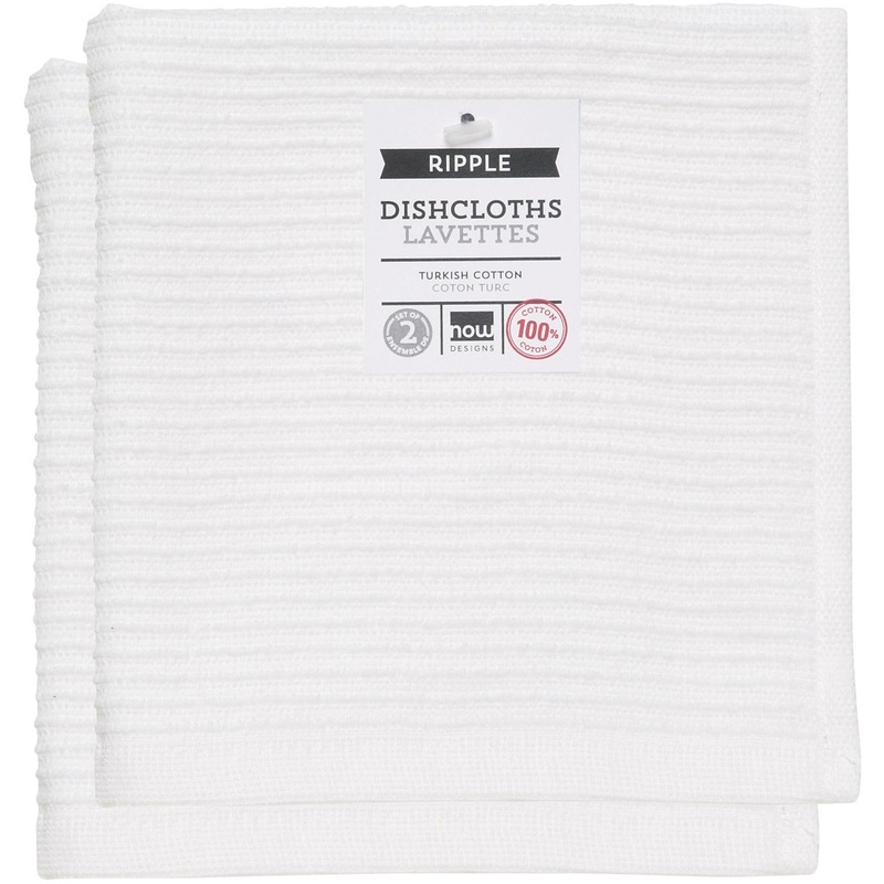 Ripple Dishcloths Set - White