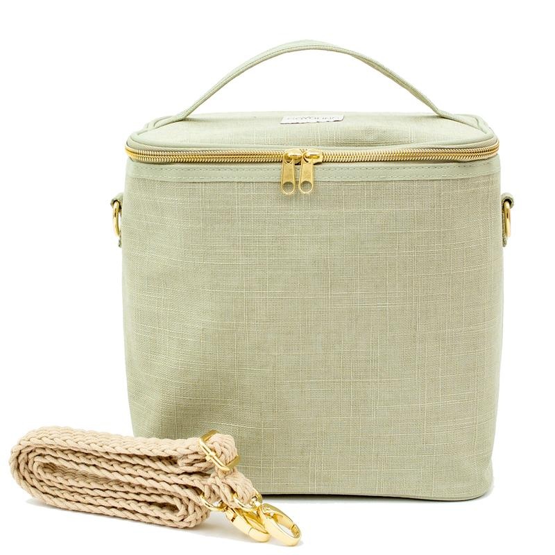 SoYoung Sage Linen Lunch Poche