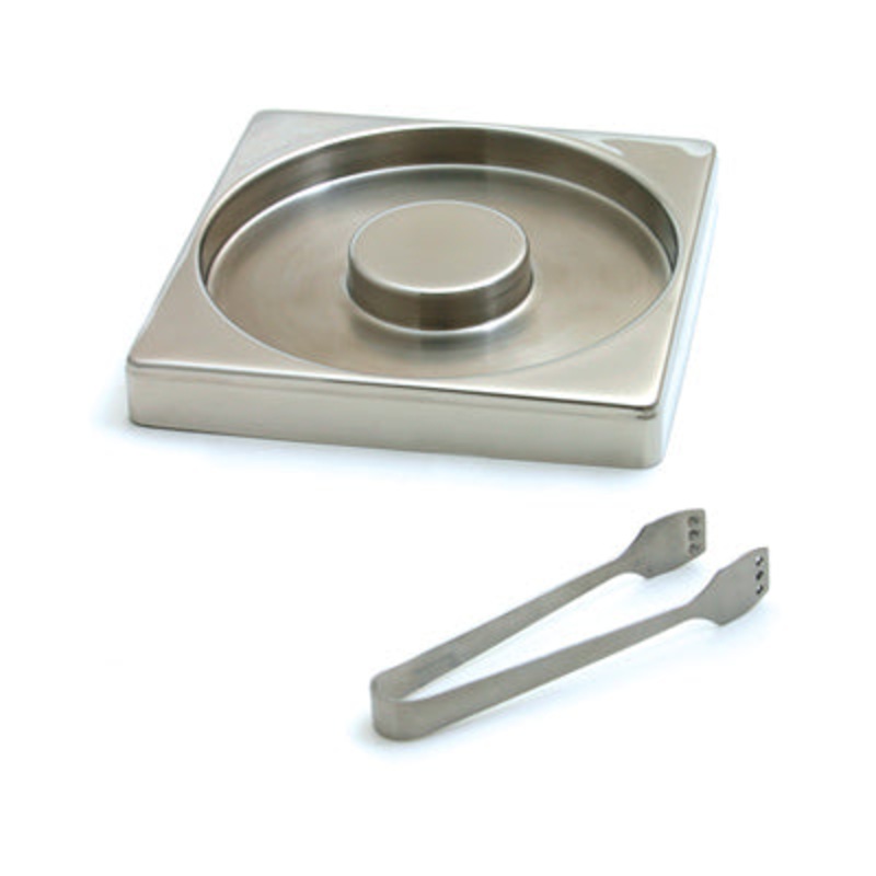 Stainless Steel Glass Rimmer with Tongs