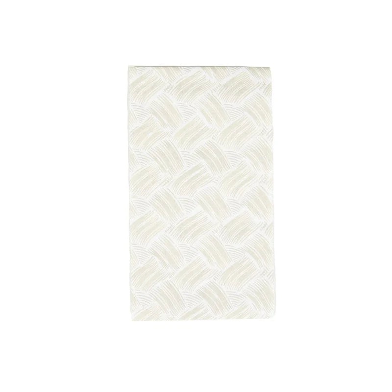 Basketry Flax Linen Paper Napkins - Guest Towel / Dinner