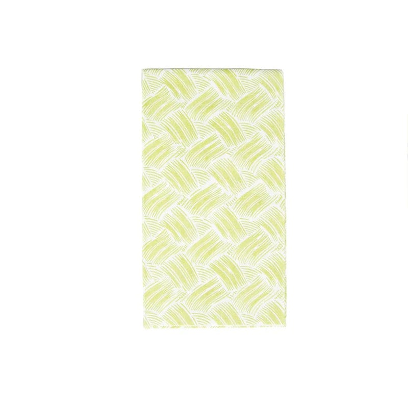 Basketry Moss Green Paper Napkins - Guest Towel / Dinner