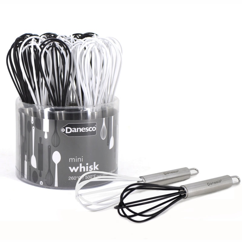 Mini Black and White Whisk