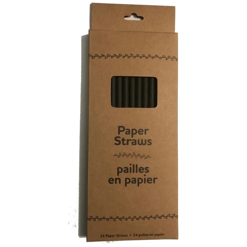 Paper Straw Set - Black
