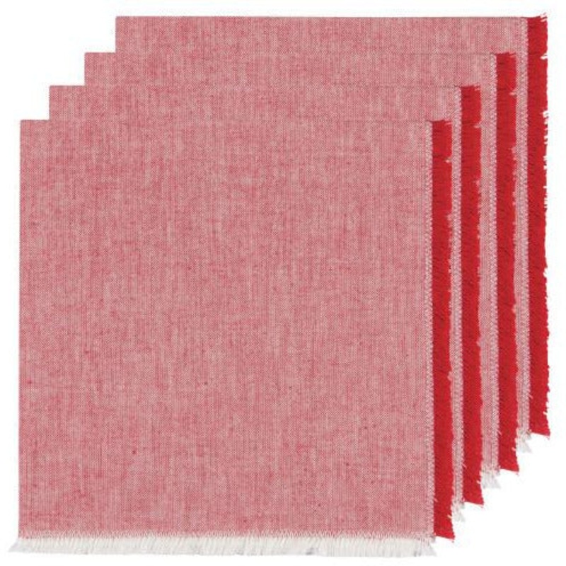 Chambray Napkins in Chili