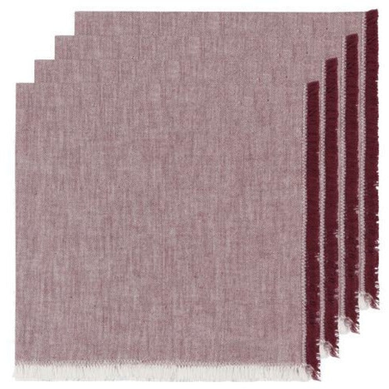 Chambray Napkins in Wine