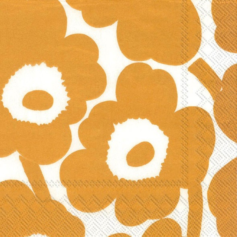 Marimekko UNIKKO Gold Paper Napkins - Lunch