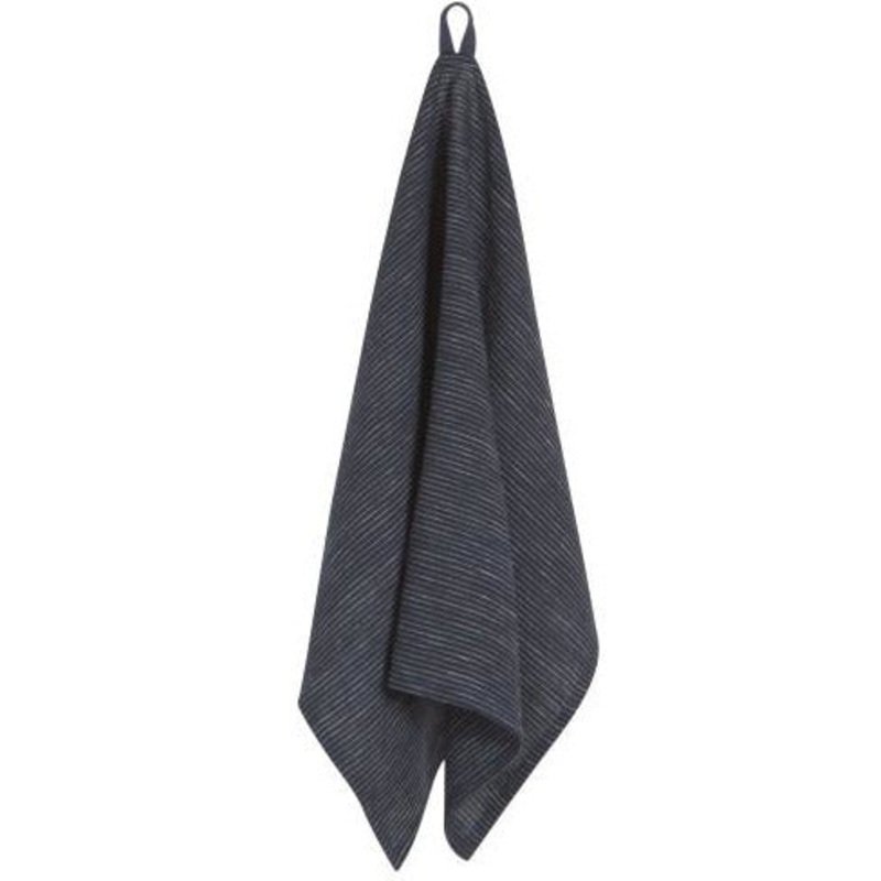 Midnight Blue Linen Tea Towel