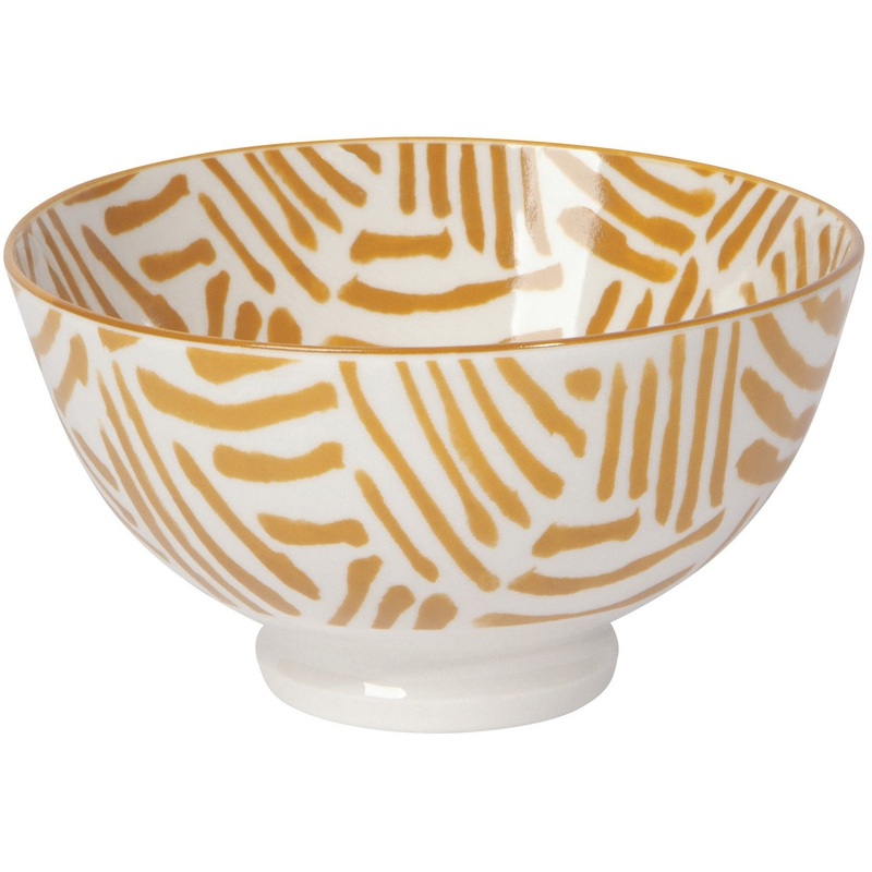 Small Bowl with Ochre Lines