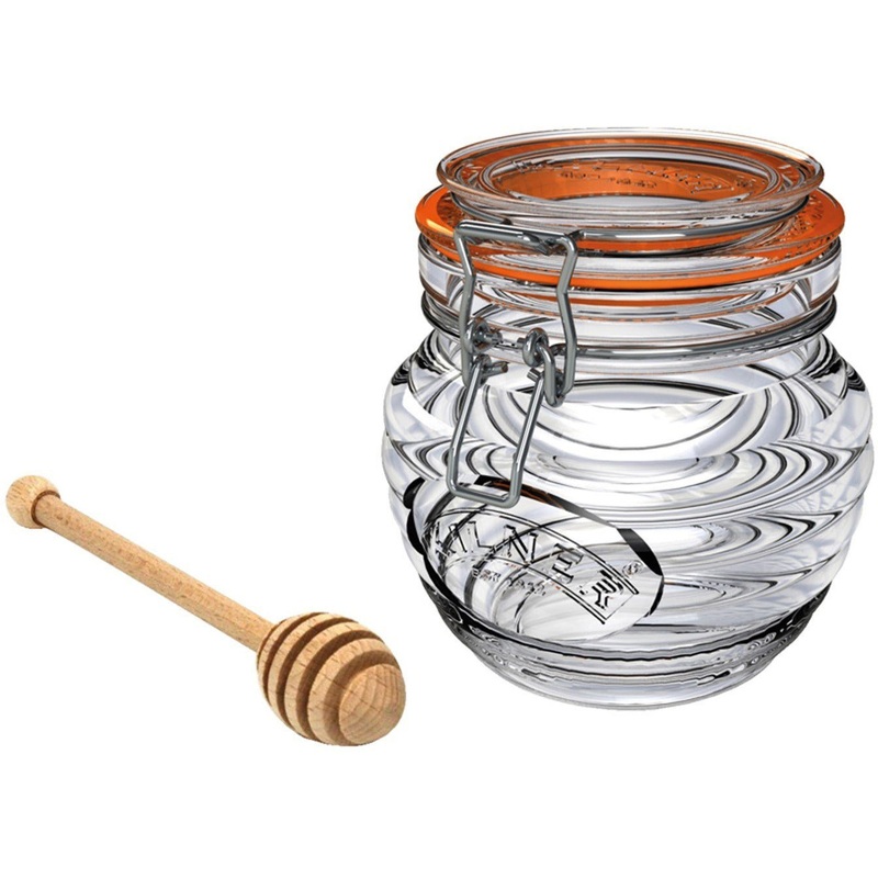 Glass Honey Pot