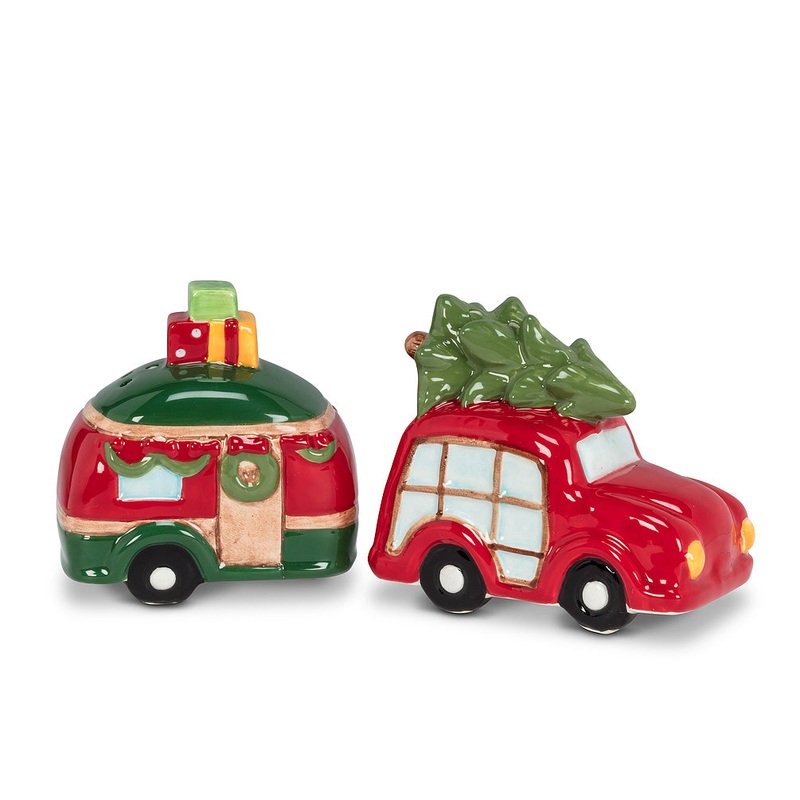 Holiday Camper and Car Salt & Pepper Set