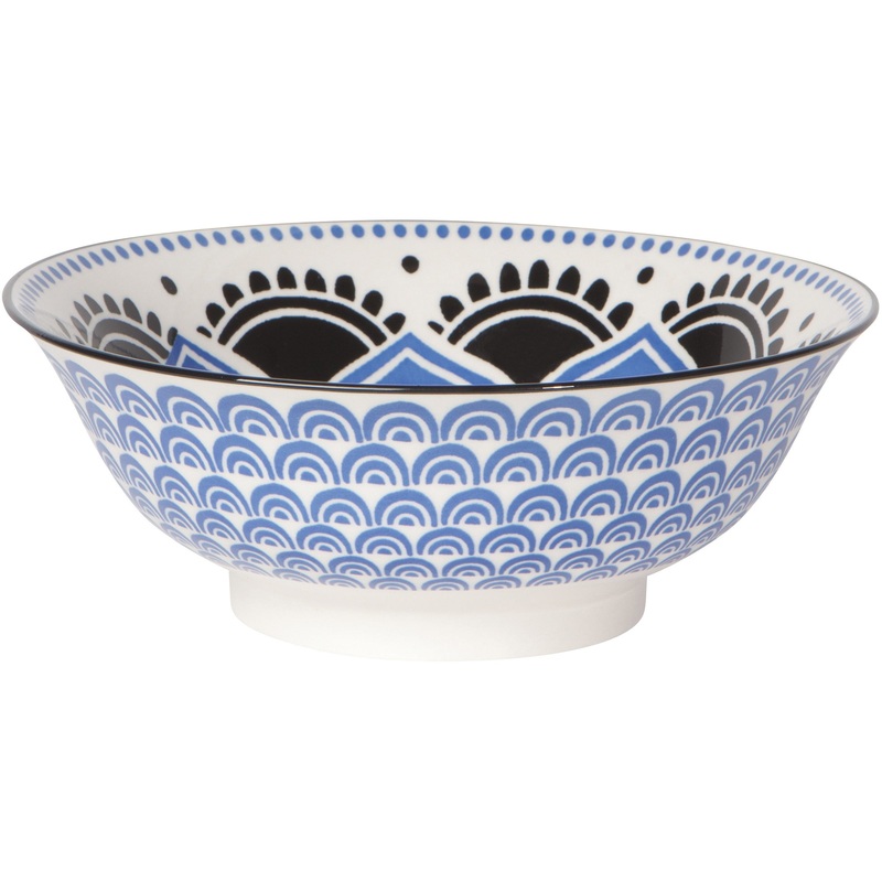 Large Blue Floral Bowl