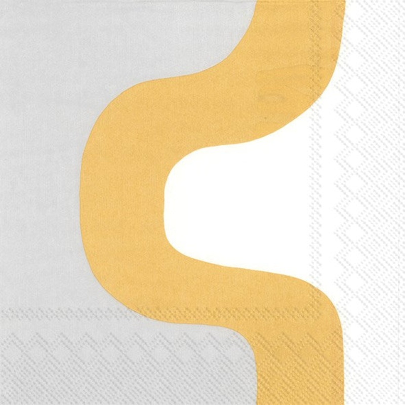 Marimekko SEIREENI Gold Paper Napkins - Cocktail