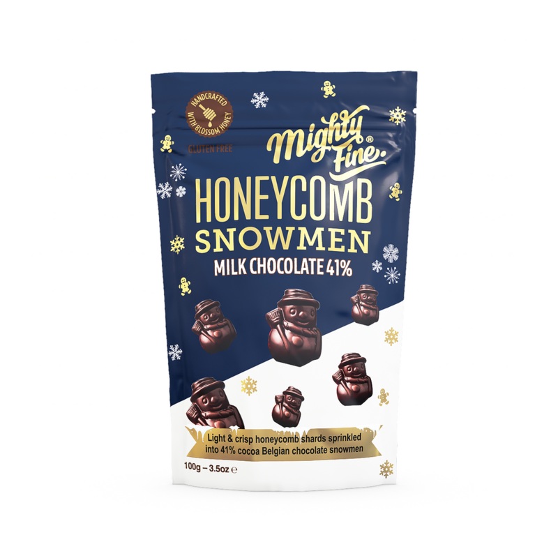 Milk Chocolate Honeycomb Snowmen