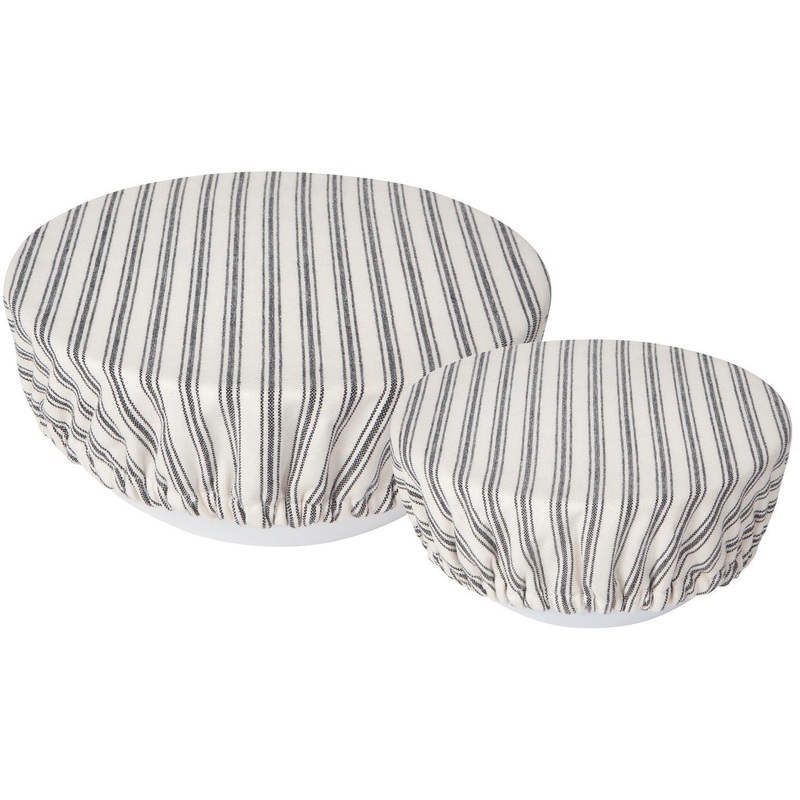 Reusable Bowl Cover Set - Ticking Stripe