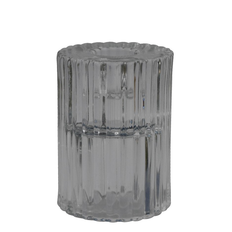 Rillo Black Candle Holder - Large