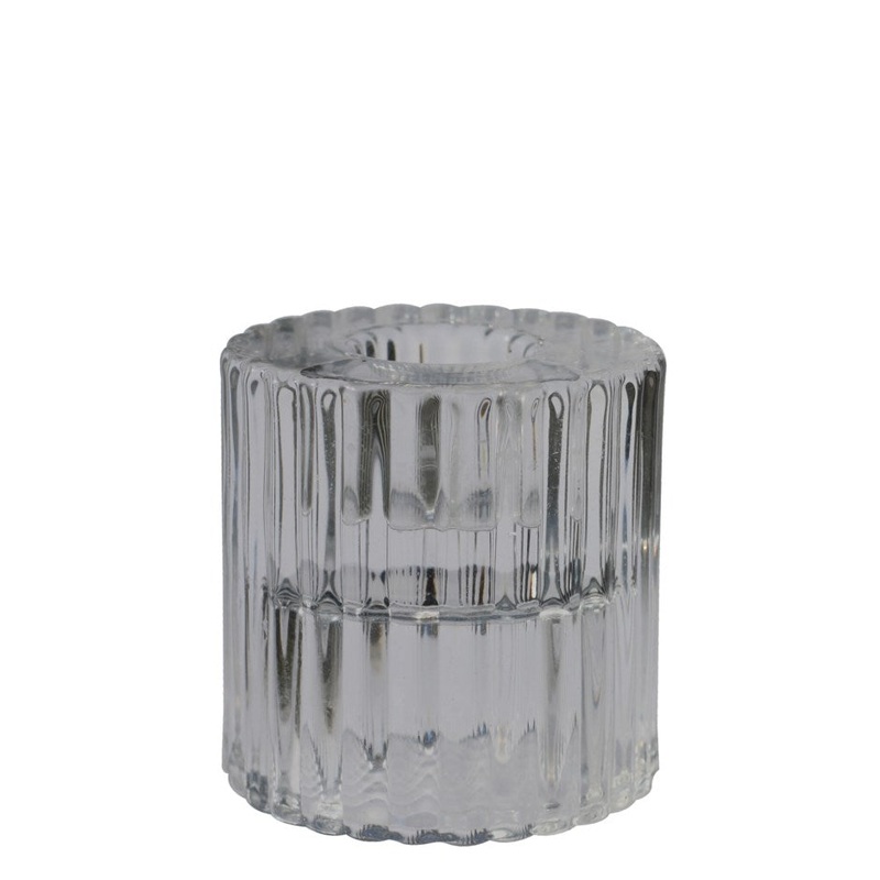 Rillo Black Candle Holder - Small