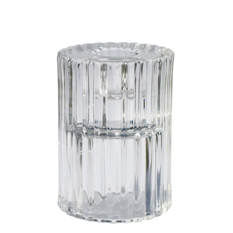 Rillo Clear Candle Holder - Large