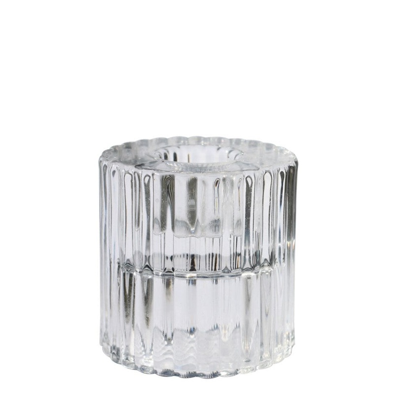 Rillo Clear Candle Holder - Small