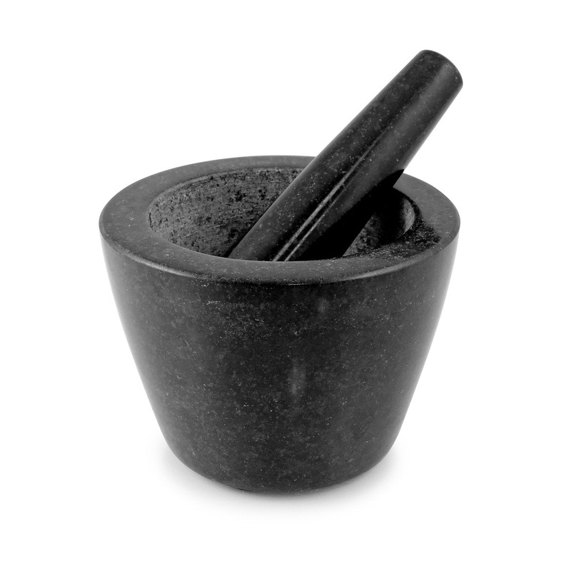 Large Black Mortar & Pestle