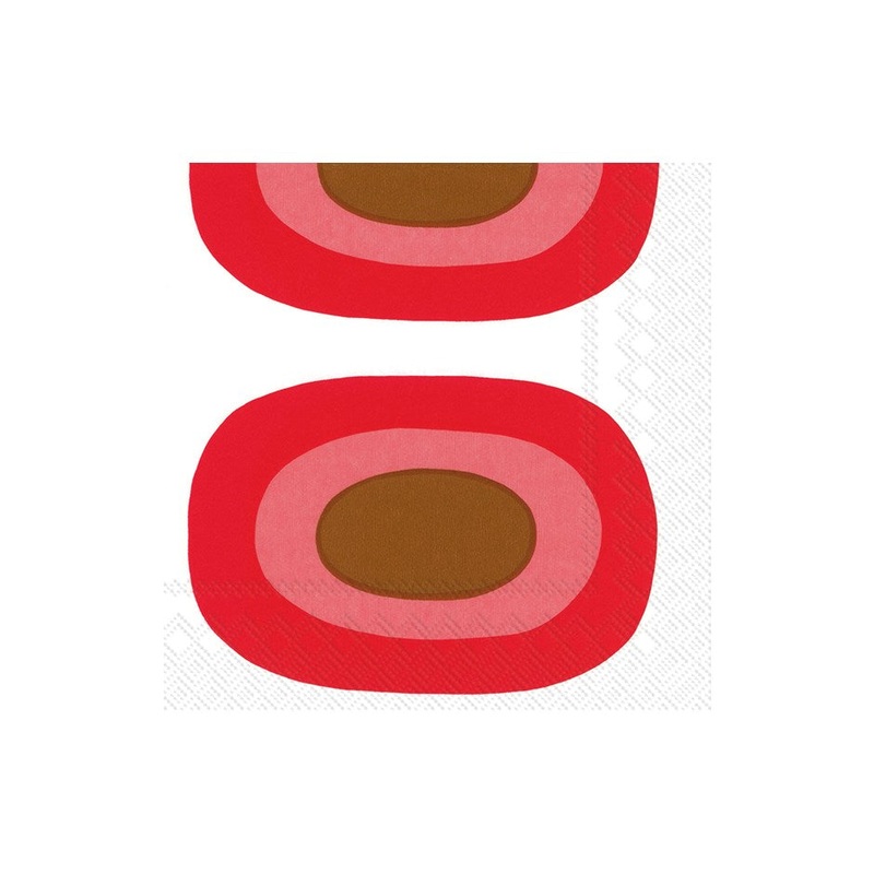 Melooni Red Paper Napkins - Lunch