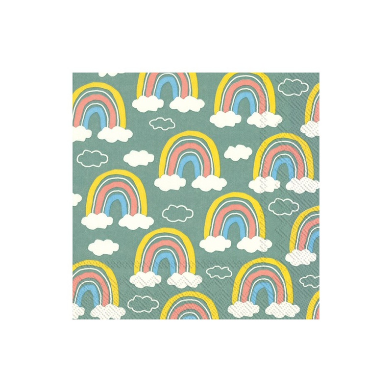 Rainbow Paper Napkins - Lunch