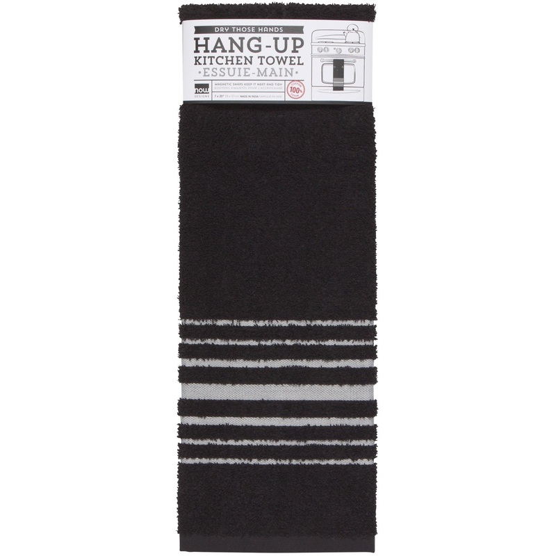 Hang-Up Hand Towel in Black