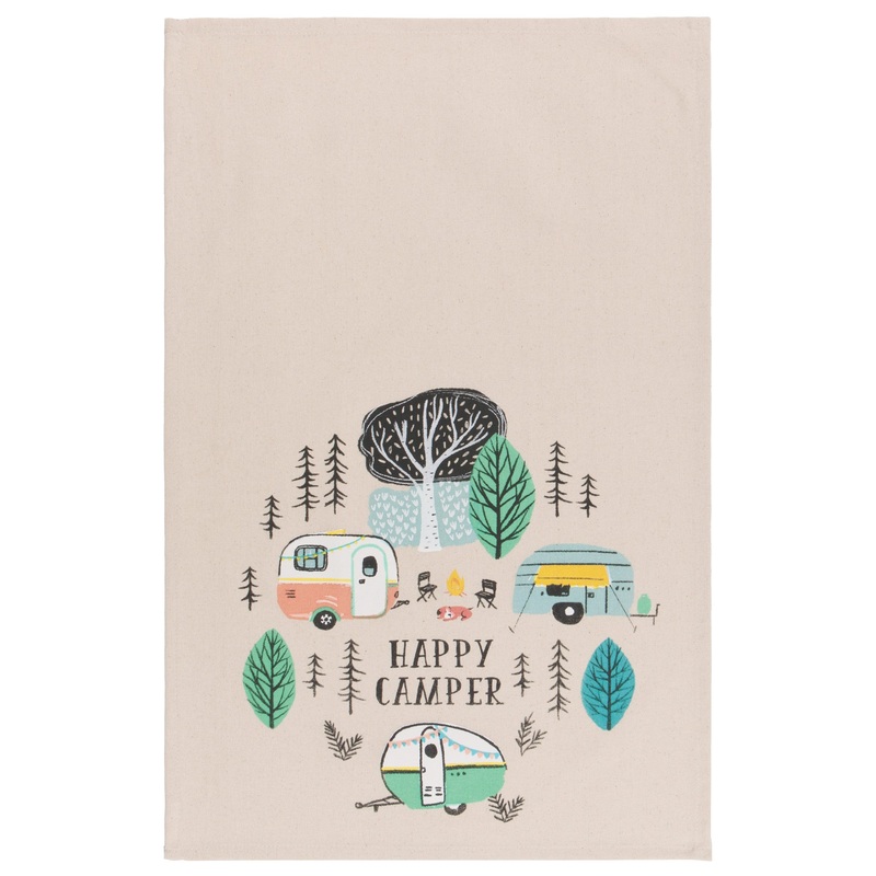 Happy Camper Tea Towel