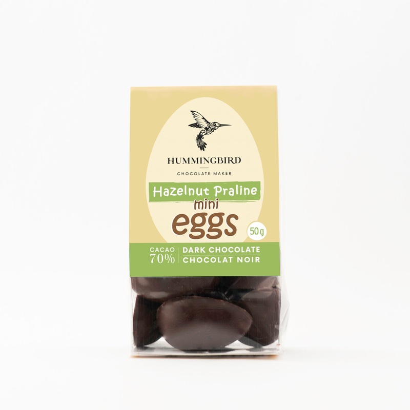 Hazelnut Praline Easter Eggs - Hummingbird Chocolate