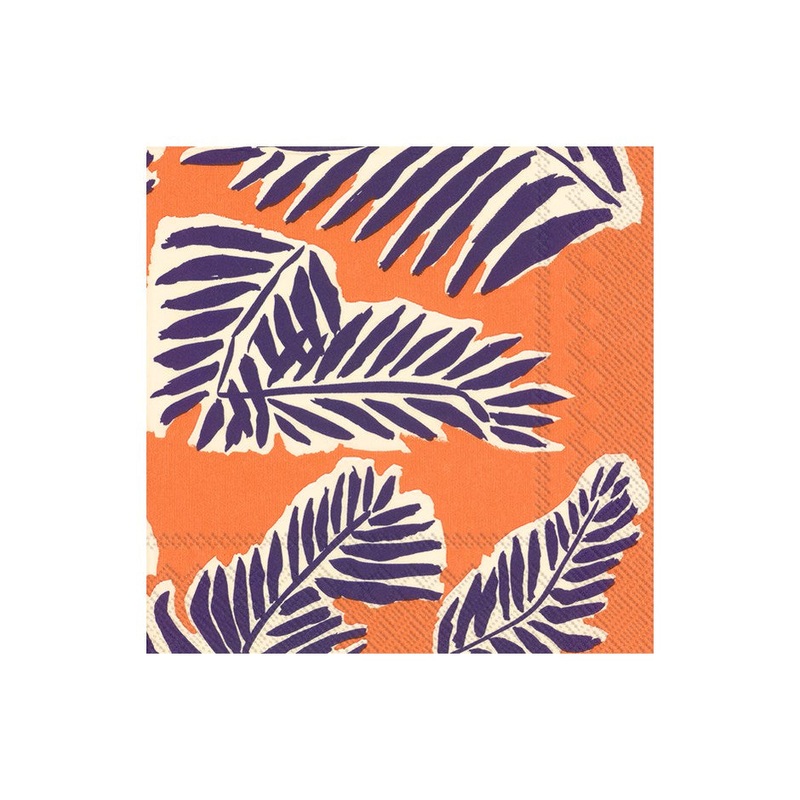 Marimekko Babassu Orange Paper Napkins - Lunch