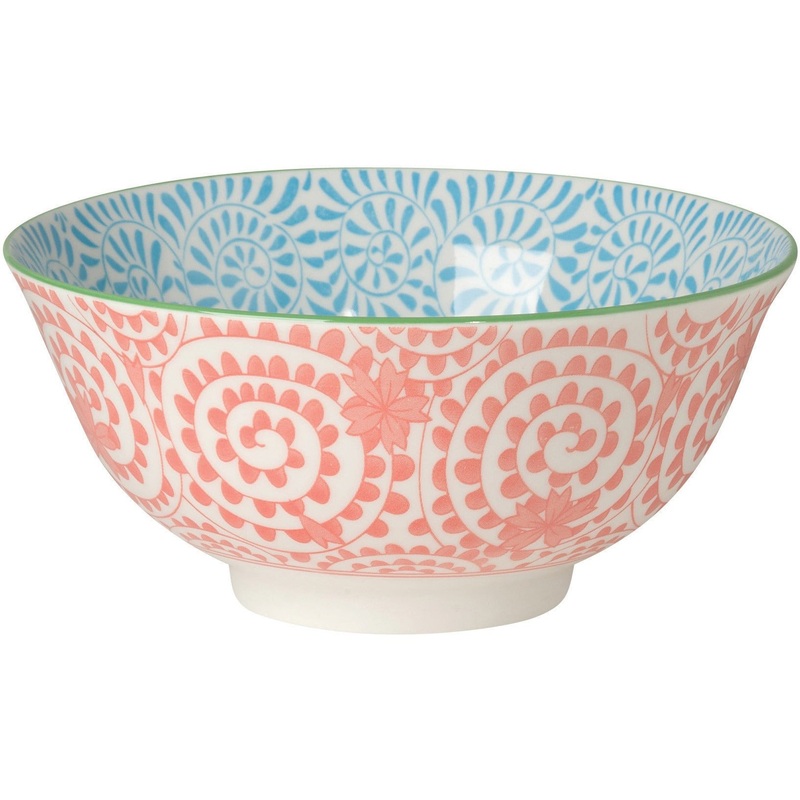 Orange & Blue Swirls Bowl